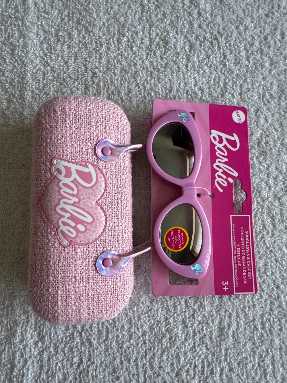 Mattel Barbie Light Pink Cat-Eye Sunglasses with Pink Barbie Case